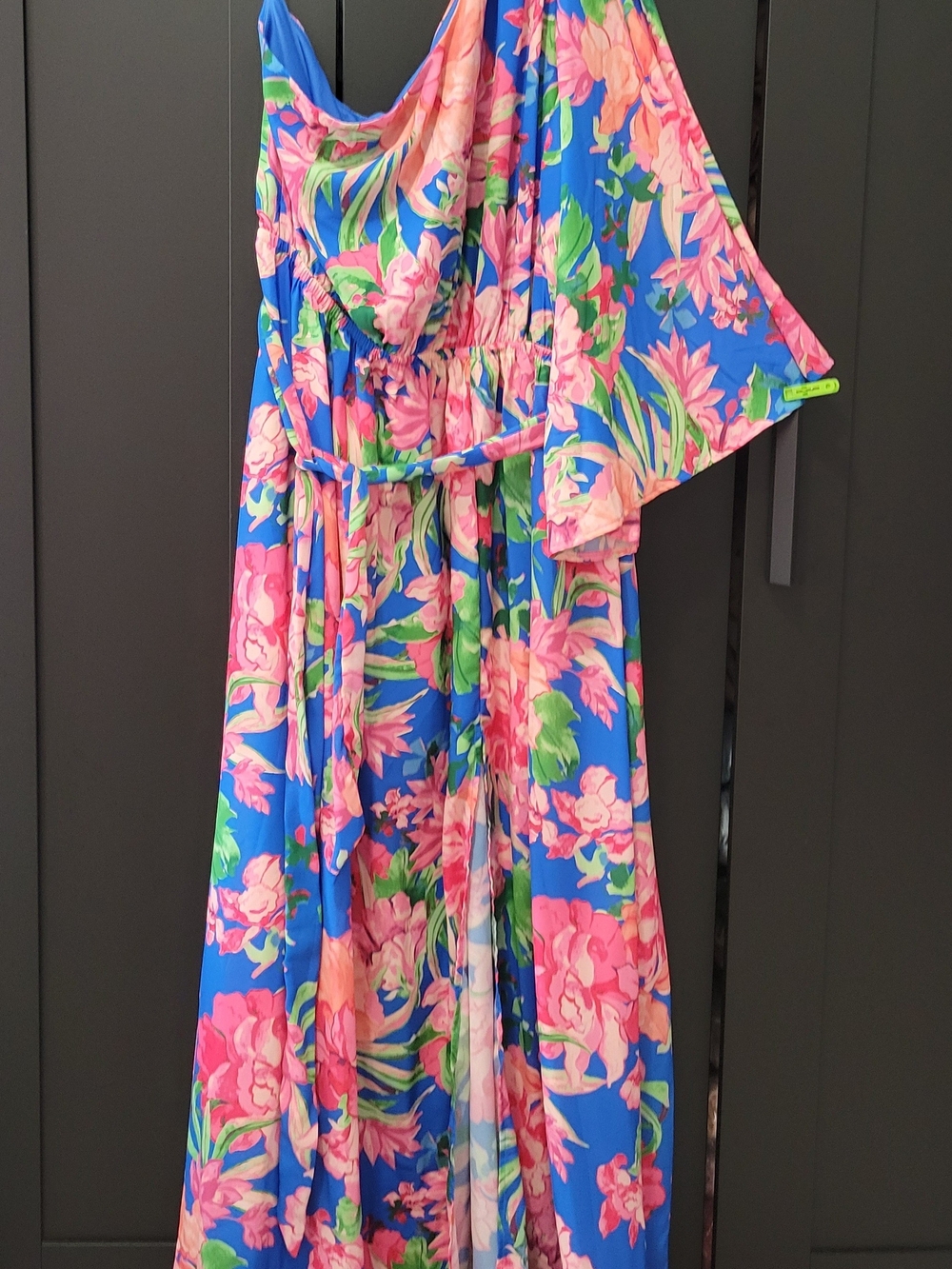 Fashion Nova Amalfi Floral Chiffon Maxi Dress - 1X